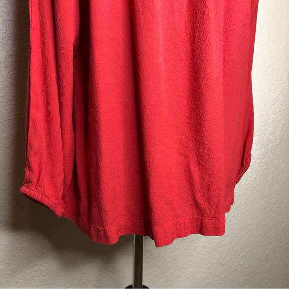 J Jill bright pink cold shoulder long sleeve top size Large - Picture 8 of 15